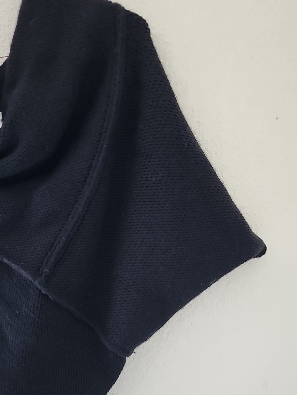 Marcella Palmer Knit Sweater Contemporary Asymmetric Wool Blend Black Sz Medium - Picture 4 of 15